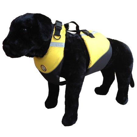 FIRST WATCH Flotation Dog Vest - Hi-Visibility Yellow - Large AK-1000-HV-L